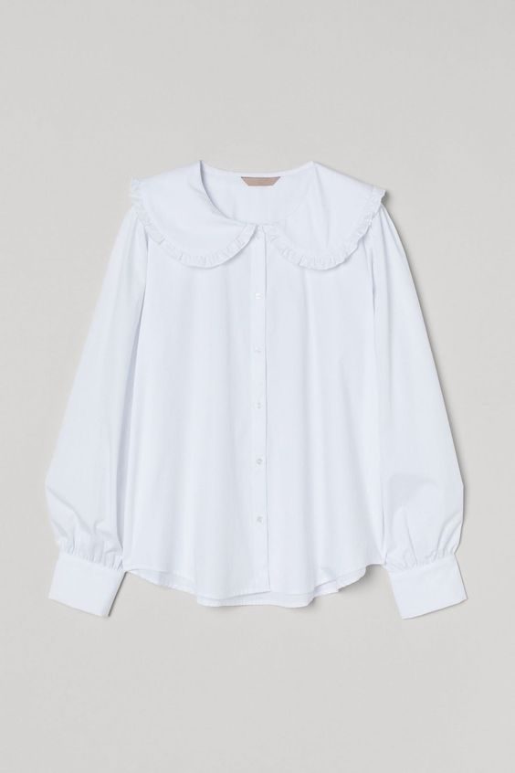 TEST - Blouse Berkolar Putih